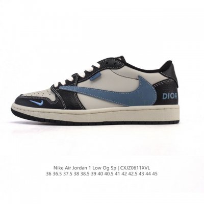 公司级 真标 耐克 Nike Air Jordan 1 Low Og Sp Military Blue Aj1乔1倒勾 2025年新款 蛇年新款 低帮篮球鞋 A