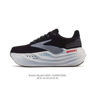 新品公司级 布鲁克斯 Glycerin Max 超级甘油:舒适的增高神器！Brooks Glycerin Max是一款极具突破性的顶级缓震运动跑鞋，由百年专业跑
