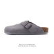 德国百年知名鞋履品牌 勃肯Birkenstock Boston Suede Shearling 波士顿系列休闲凉拖鞋 低帮牛皮绒面革复古软木底包头露跟休闲拖鞋，