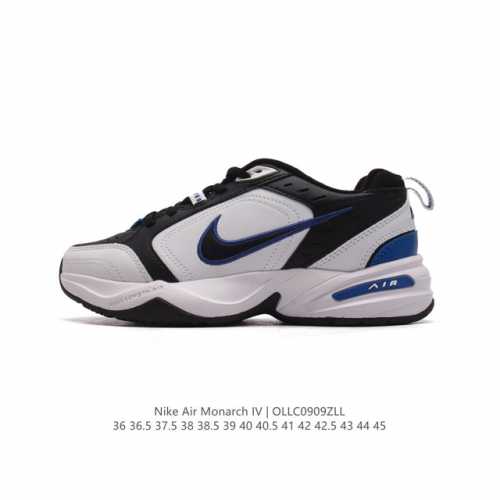 真标 耐克 Nike Air Monarch Iv男女子训练鞋厚底老爹鞋休闲复古运动鞋。Nike Air Monarch Iv 运动鞋为你打造出众的训练装备，耐