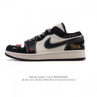 耐克 乔丹Air Jordan 1 Low Aj1 乔1 乔丹1代Aj1 低帮 蛇年限定 复古文化休闲运动篮球鞋。从1985 年面世的元年款汲取设计灵感，采用简