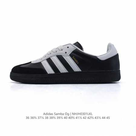 高品质版本 阿迪达斯 德训鞋 Adidas Originals Samba Og Shoes 经典运动鞋小白鞋 T头鞋 男女鞋 彰显休闲摩登风情的时尚经典鞋。它 - 点击图像关闭