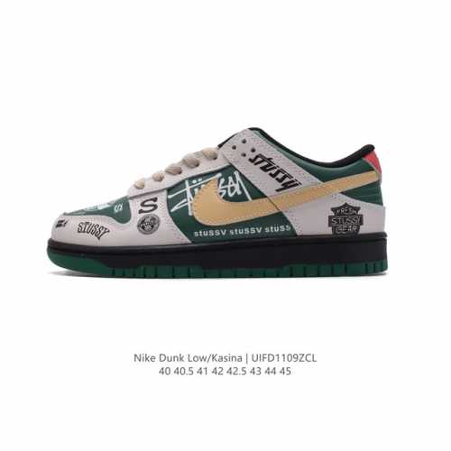 Nike 耐克 采用皮革饰片拼接效果，内置Sole真气垫装置及耐磨橡胶大底街头穿搭，法拉利赛车运动鞋，心动联名韩国最大街头服饰品牌KASINA x Nike D