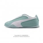 新品 puma彪马 Bella V2 Leather 中国限定时尚百搭 舒适 德训 薄底鞋 耐磨 低帮 生活休闲鞋 新款情侣复古运动鞋男女子德训鞋休闲鞋不对称流