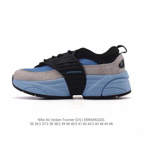 新品公司级 耐克 Nike Jordan Trunner O S 运动篮球鞋，是 耐克旗下 Jordan Brand 推出的复古跑鞋，以 90 年代田径鞋为灵感