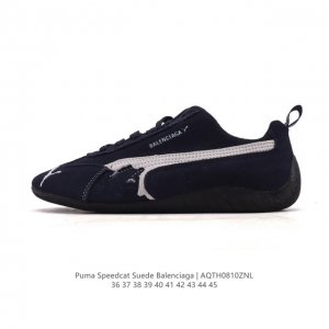 新品公司级 彪马 Puma 联名鞋款 Balenciaga X Puma Ultrasoft Speedcat 时尚复古运动板鞋，Balenciaga 与 Pu