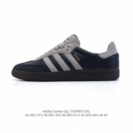 120 【高品质版本】阿迪达斯 德训鞋 Adidas Originals Samba Og Shoes 经典运动鞋小白鞋 「T头鞋」男女士板鞋 彰显休闲摩登风情 - 点击图像关闭