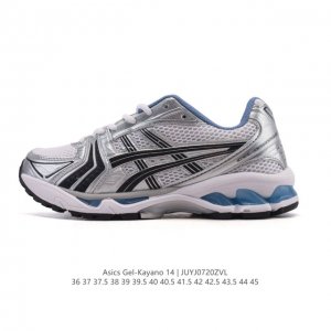 公司级 亚瑟士 Asics Gel-Kayano 14 公司级版本运动休闲透气专业缓震慢跑鞋。采用工程弹性双层再生网格密度鞋面材质，后跟3D可视Gel缓震乳胶物