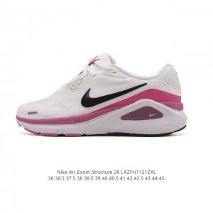 耐克 Nike Zoomstructure 26运动舒适减震防滑耐磨低帮碳板训练跑步鞋 女款厚底增高老爹运动鞋，这款跑鞋专为热爱跑步、追求稳定与缓震效果的跑者精