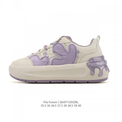 公司级 斐乐 女款鞋 Fila Fusion 厚底增高百搭运动板鞋 意大利百年经典运动品牌，网红单品 小红书推荐爆款 Fila斐乐新款小白鞋斐乐潮牌文化街头风运