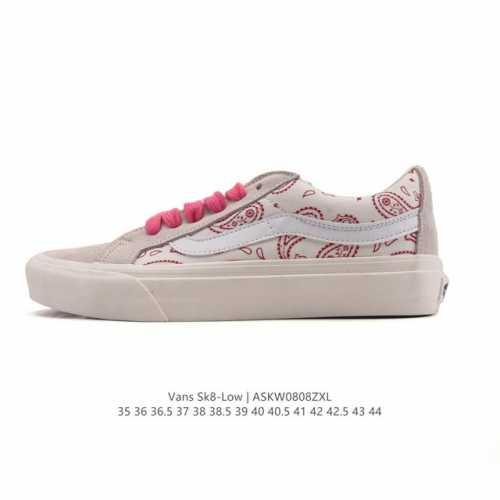 万斯 Vans Sk8-Low 经典款 小红书爆款低帮休闲帆布拼接硫化板鞋 工艺：硫化1:1 重量1:1、真标、原钢印、材质标、鞋型标、合格证 尺码：35 36