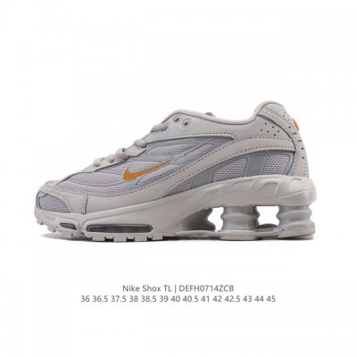 耐克 Nike Shox Tl 男子运动鞋厚底增高老爹鞋，令机械力学缓震性能跃升新层次。采用透气网眼鞋面和全掌型 Nike Shox 技术，革新演绎经典 200