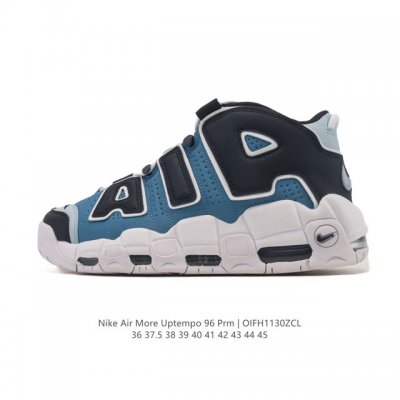 耐克 Nike Air More Uptempo '96 皮蓬全掌气垫男女子运动鞋厚底增高缓震慢跑鞋。续写 20 世纪 80 年代和 90 年代篮球运动飞速发展