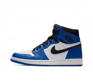 真二层耐克 Nike Air Jordan 1 Retro High Og 乔丹一代aj1 乔1 Aj1 高帮篮球鞋复刻运动鞋 皮面高帮板鞋的设计灵感源自运动夹