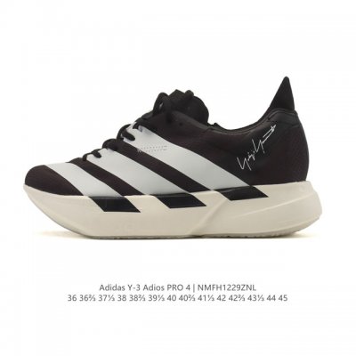 公司级阿迪达斯 Adidas Adizero Y-3 Adios pro 4M 马拉松飞线贾卡轻质透气休闲运动跑步鞋 厚底增高老爹鞋，采用双层透气网纱 Flyw