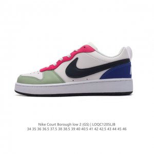 耐克 Nike Court Borough Low 2 Gs 小空军 低帮百搭透气休闲运动板鞋男女鞋。经典耐用的设计，兼顾舒适脚感和出众风范，演绎匠心之作。结构