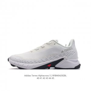 阿迪达斯 Adidas Alphacross 5 男士越野跑鞋,抓地力强,持久舒适,多功能性能 防水越野跑鞋,防水防风雨,持久舒适 厚底防滑通用百搭平衡耐磨徒步