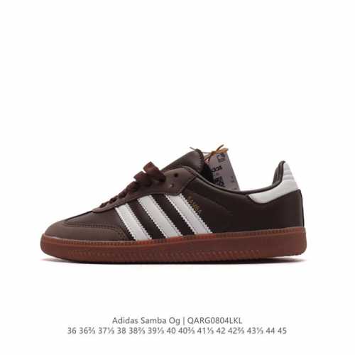 阿迪达斯 德训鞋 Adidas Originals Samba Og Shoes 经典运动鞋小白鞋 T头鞋 彰显休闲摩登风情的时尚经典鞋。它诞生于50年代的足球