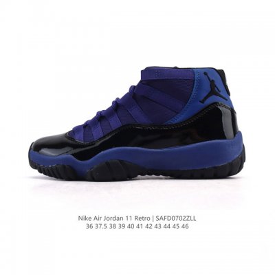 耐克乔丹11代 Nike Air Jordan 11 Retro 复刻男女运动鞋 Aj11代经典设计，深受球员与球迷喜爱。Jordan 乔丹 采用漆皮牛培革鞋面