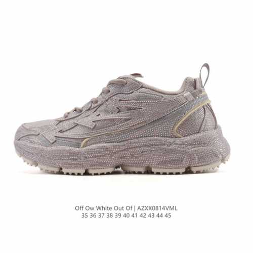 公司级 独家实拍Off-White Out Of Office 低帮系带时尚板鞋 厚底增高小白鞋 街头运动元素 双色设计 标志性Arrows图案标志性Zipti