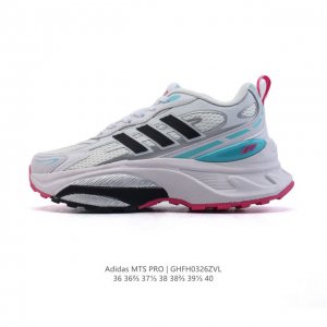 180 阿迪达斯 Adidas Originals Mts Pro 复古厚底老爹透气运动跑鞋。纤维革组合透气网眼布鞋面鞋材,中底搭载。阿迪Mts Pro：城野双