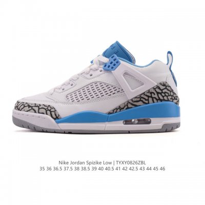 公司级 耐克 Nike Jordan Spizike Low 经典爆裂纹复古运动篮球鞋！全新低帮造型吸睛！整双鞋在融合了 Air Jordan 经典鞋款中的标志