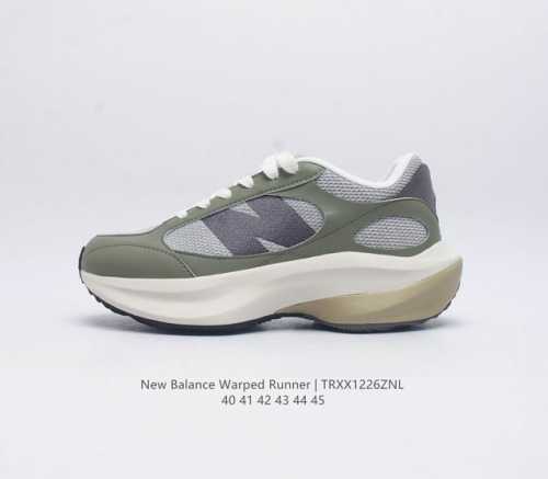 椰香扑鼻new Balance Warped Runner新款老爹鞋 厚底增高休闲复古运动跑步鞋 Beam大底提供足步弓支撑 解构皮革 用猪巴革拼接透气网眼 后