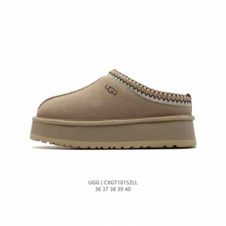 Ugg 棉拖 雪地靴 俏皮可爱的百变造型， 美国轻奢品牌ugg 平底系列冬季羊毛一体雪地休闲保暖毛毛家居包头棉拖鞋。官方同步包装 检验标 材料采用原厂防污防水皮 - 点击图像关闭
