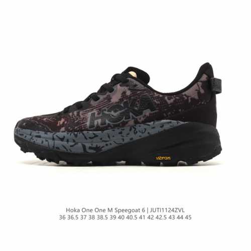 公司级 Hoka One One Speedgoat 6 飞速羚羊6 飞速羚羊系列的第六代越野跑鞋男女士运动鞋，鞋款采用动态鞋面与内部支撑系统，并搭载Hoka久