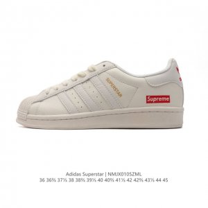 公司级 阿迪达斯 2025年新款 Adidas Superstar 三叶草 经典贝壳头系列 新款休闲板鞋潮流男女士运动鞋 。鞋面柔软皮革材质 标志性的贝壳鞋头，