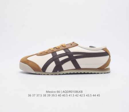 Asics 亚瑟士 男女鞋真标半码制 日产经典老牌-鬼塚虎 Onitsuka Tiger Mexico 66经典墨西哥系列复古经典百搭板鞋休闲运动鞋慢跑鞋 牛皮 - 点击图像关闭