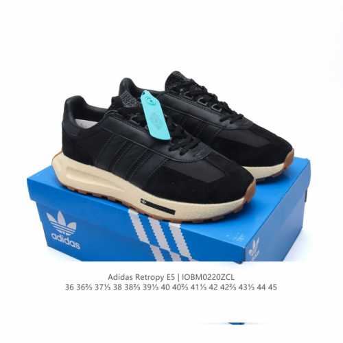 阿迪达斯 新款 三叶草 厚底 Adidas Retropy E5 新款 爆米花 低帮经典运动鞋潮厚底增高男女士慢跑鞋。以70年代经典跑步鞋为灵感，新鲜演绎复古造