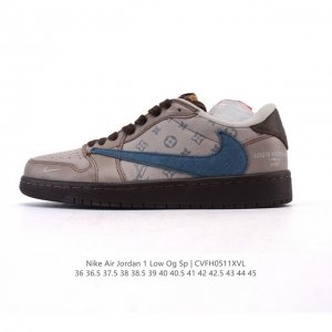 公司级 真标 耐克 Nike Air Jordan 1 Low Og Sp Military Blue Aj1乔1倒勾 路易威登联名2025年新款 蛇年新款 低