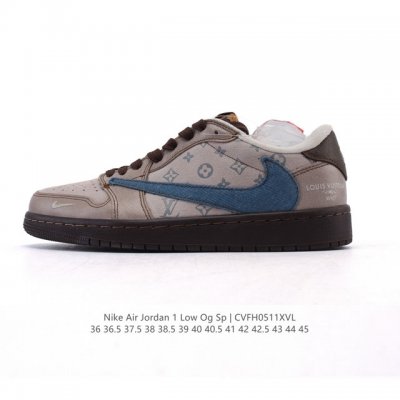 公司级 真标 耐克 Nike Air Jordan 1 Low Og Sp Military Blue Aj1乔1倒勾 路易威登联名2025年新款 蛇年新款 低