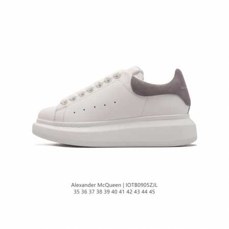 公司级 Alexandermcqueen 亚历山大 麦昆mcq 运动小白鞋厚底增高闪尾光滑牛皮平底鞋休闲鞋 时尚男女板鞋潮运动鞋 ，火爆到大街小巷无人不知，无人 - 点击图像关闭