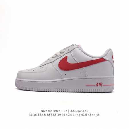 耐克 Nike Air Force 1 '07 Low 空军一号含气垫 低帮百搭厚底增高休闲运动板鞋。柔软、弹性十足的缓震性能和出色的中底设计，横跨复古与现代的 - 点击图像关闭