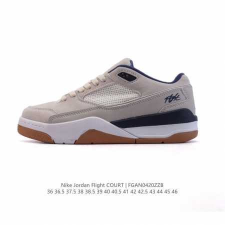 耐克 Nike 乔丹 Jordan Flight Court 时尚休闲 防滑耐磨 低帮运动鞋 复古篮球鞋 男女同款 Jordan 新鞋型 又来了！新配色曝光！滑 - 点击图像关闭