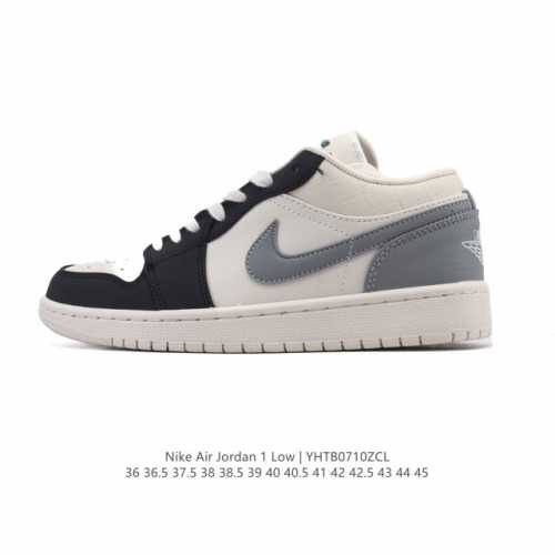 真标 耐克 乔丹Air Jordan 1 Low Aj1 乔1 乔丹1代Aj1 低帮复古文化休闲运动篮球鞋。从1985 年面世的元年款汲取设计灵感，采用简洁大方