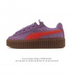 彪马 蕾哈娜Fenty X Puma Creeper Phatty 全新联名鞋款运动鞋 男女款板鞋，采用品牌标志性的麂皮、厚底设计，搭配刚性橡胶 Creeper