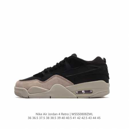 air Jordan Aj4 Rm 重制版低帮复古篮球鞋 实拍首发 采用了低帮的设计 并保留了众多aj4的经典元素 鞋身以皮革 麂皮材质拼接打造 aj4经典的t - 点击图像关闭