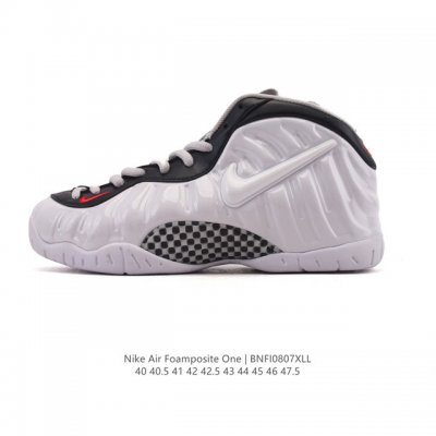 公司级 耐克Nike Air Foamposite One 男鞋 时尚运动鞋潮篮球鞋，它是一双内场的后卫战靴，97年1月份首期发行，使用Foamposite一次