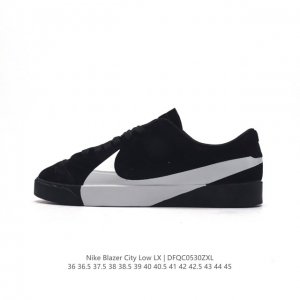 真标 全猪八皮 带半码 Blazer City Low Lx 耐克2024新款大勾休闲鞋blazer开拓者低帮板鞋！1973年为了进军篮球鞋市场，Nike模仿和