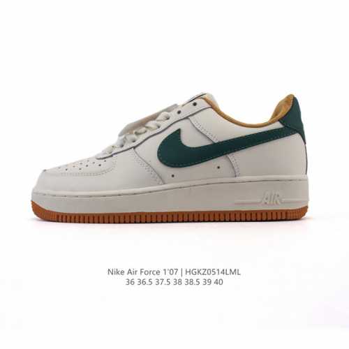 耐克 Nike Air Force 1 '07 Low 空军一号含气垫 低帮百搭 小白鞋 厚底增高休闲运动板鞋 柔软 弹性十足的缓震性能和出色的中底设计 横跨复