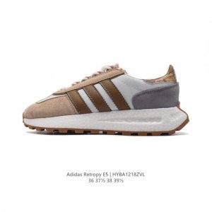 公司级 阿迪达斯 新款 三叶草 厚底 Adidas Retropy E5 新款 爆米花 低帮经典运动鞋潮厚底增高女士慢跑鞋。以70年代经典跑步鞋为灵感，新鲜演绎