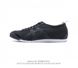 特价头层皮鬼冢虎系列 Asics Tiger Mexico 66 鬼冢虎阿斯克斯牛皮面经典休闲跑鞋 原盒原标半码 官方四联吊牌 纸板带钢印中底 乳胶组合鞋垫 码