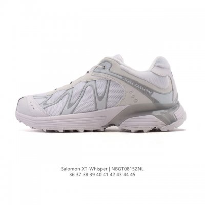 公司级 萨洛蒙 Salomon Xt-Whisper联名银粉色潮流休闲复古跑步鞋 颜值与实力并存的休闲运动鞋。这款鞋的鞋面采用透气网眼材质，保证了良好的透气性，