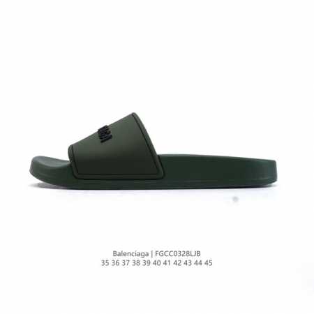 110 balenciaga/巴黎世家拖鞋 家居休闲拖鞋 沙滩拖鞋 男女鞋广东原产，采用Pu高密度防滑橡胶鞋底及3D立体Tpu光泽上盖材质，配置正确包装物及灰色 - 点击图像关闭