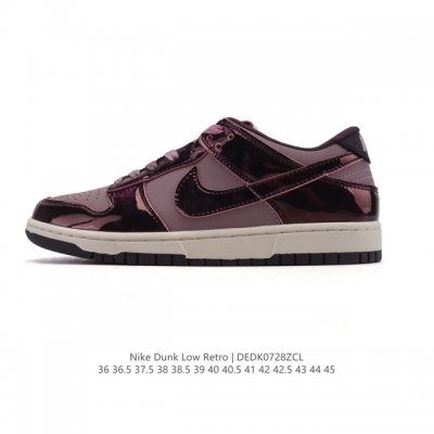 真标 耐克 Nike Sb Dunk Low Pro 男女同款运动鞋复古板鞋。采用柔软皮革鞋面，经久耐穿，塑就如元年款 Dunk 般的复古质感。鞋头透气孔，搭配