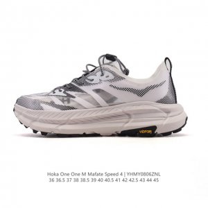 新品公司级 Hoka X Satisfy Mafate Speed 4 Lite Stsfy联名系列全新配色 飞速马法特运动鞋 越野跑鞋。Hoka One On