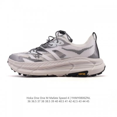 新品公司级 Hoka X Satisfy Mafate Speed 4 Lite Stsfy联名系列全新配色 飞速马法特运动鞋 越野跑鞋。Hoka One On